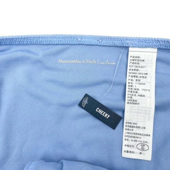 NWT ABERCROMBIE & FITCH Strappy Textured Cheeky Bikini Bottom Sz Large - Picture 5 of 8